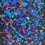 abstract painting in blue for sale